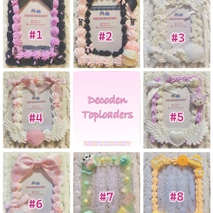 Porta-photocards kawaii decoden de K-pop | toploader decorado | moldura Polco | Jirai Kei |