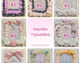 K-pop decoden kawaii photocard holder | decorated toploader | polco frame | jirai kei |
