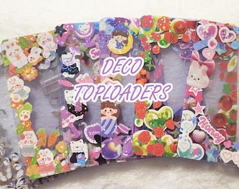 Kawaii Sticker Decorated Toploader | Kpop Photocard Holder