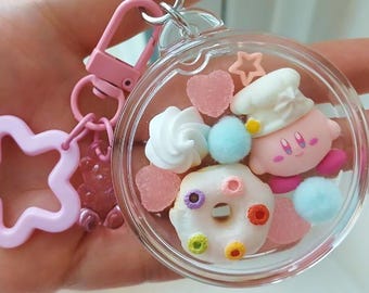 Kirby Inspired | Clear Shaker Keychain