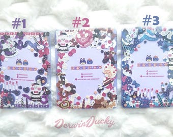 Kawaii Sticker Decorated Toploader | Kpop Photocard Holder | TCG protector