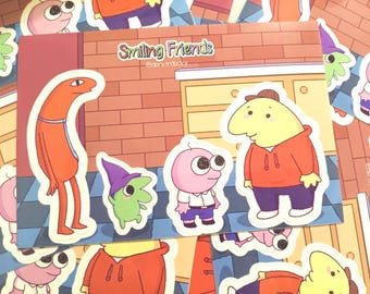 Smiling Friends Vinyl sticker sheet
