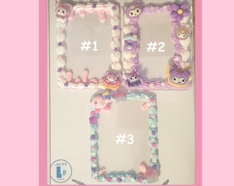 Decoden Photocard Holder, Kpop Toploader, Handmade Cream Charms
