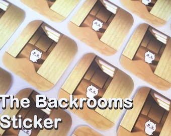 The Backrooms Sticker | liminal space creepypasta | original art | Chiikawa Inspired