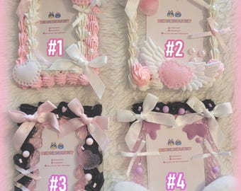 Jirai Kei Kawaii decorated toploader | kpop photocard holder | decoden
