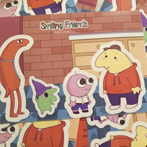 Smiling Friends Vinyl sticker sheet