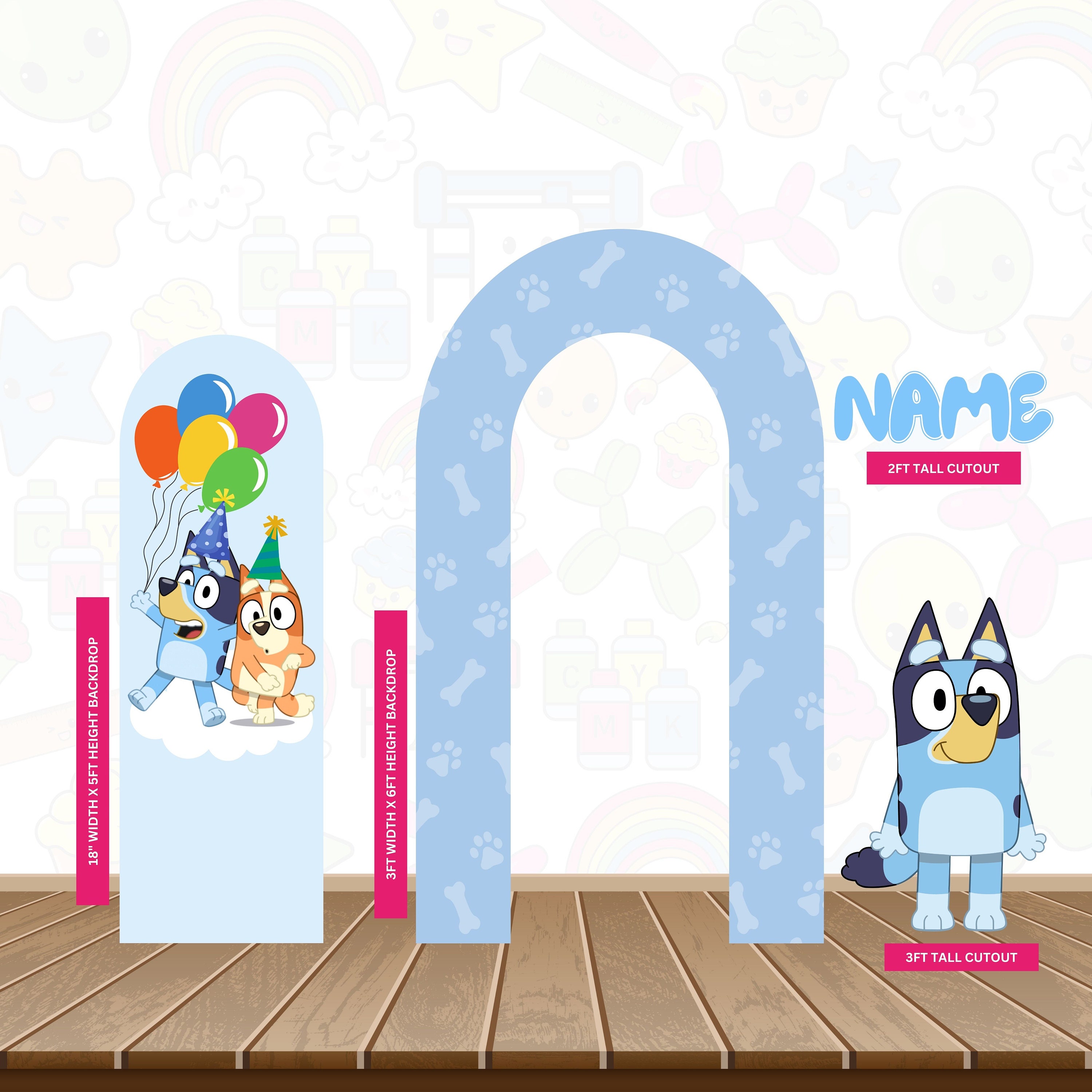 Bluey Custom Foam Board Set