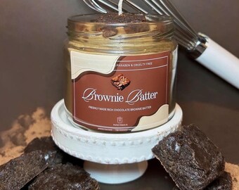 Fudge Chocolate Brownie Batter Soy Wax Candle | Rich Chocolate Scent | 100% Natural Soy Wax | Graduation Gift Ideas for Them | Gifts for Her