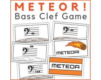 Notenleesspel bassleutel - Elementaire muziekcentra Activiteit voor noten: METEOR!