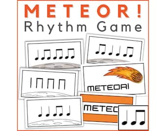 Rhythm Game for Quarter and Eighth Notes or Ta and Ti-Ti - Fun Music Game for Elementary Music Class, Centers, or Piano Lessons