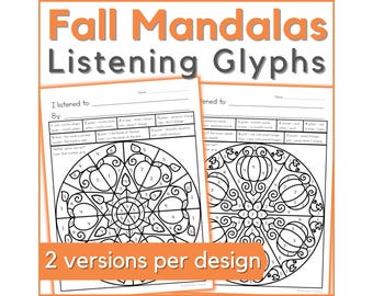 Herbst Farbe von Musik Hörende Glyphs Arbeitsblätter - Musik Wertschätzung Aktivitäten für Schüler im Herbst Musikunterricht, Klavierunterricht, Heimschule