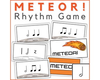 Rhythmusspiel für halbe Note (Minim) - Lustiges Musikspiel für den Musikunterricht, die Mitte oder den Klavierunterricht