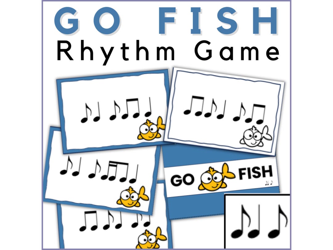 Go Fish Rhythm Game for Syncopation - Printable Music Card Game, Music ...