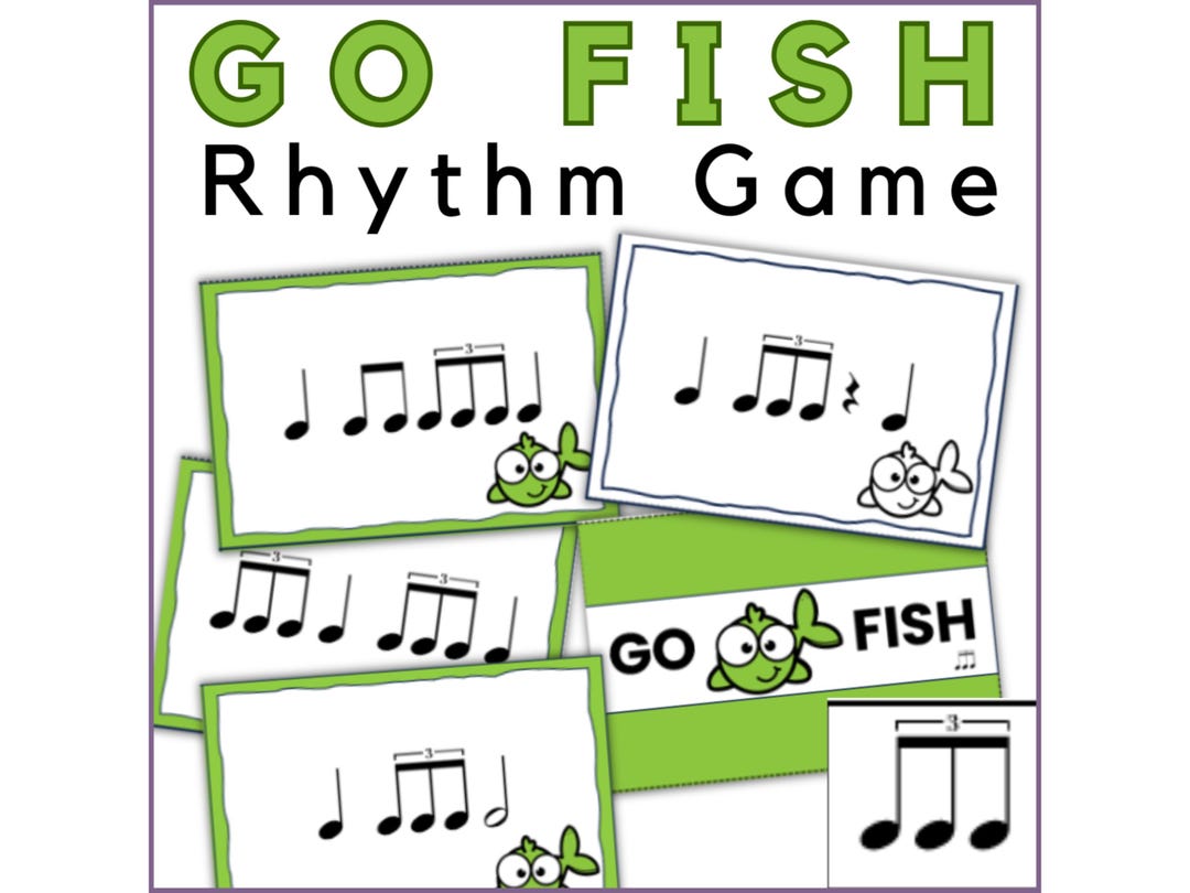Go Fish Rhythm Game for Triplet - Printable Music Card Game, Music ...
