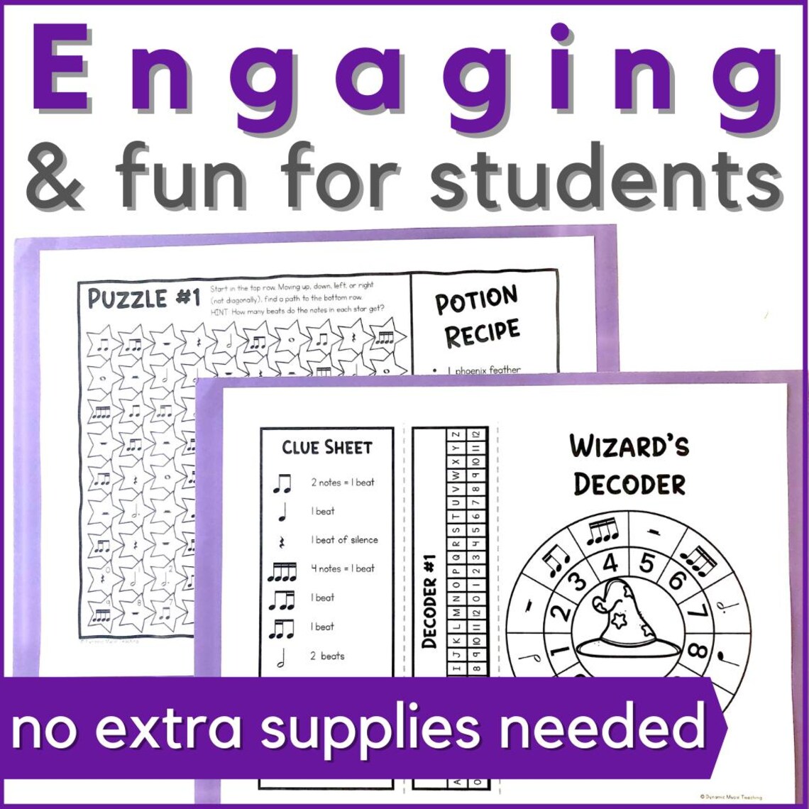 Music Rhythm Escape Room Activity - Sixteenth Notes - Printable Game ...