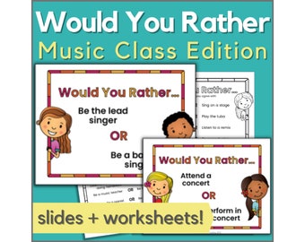 Würdest du lieber Musikspiel für Kinder - druckbar und digital Dies diese Stilaktivität für Musikunterricht, Chor, Bandklasse oder Musikcamp