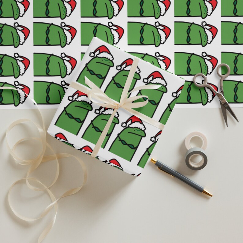 Christmas Pickle Wrapping Paper 