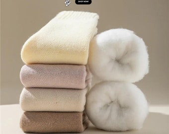 3-Pack Plush Wool Warm Socks - Cozy Winter Comfort Set