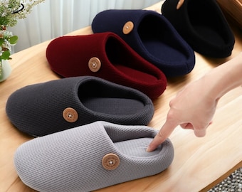 Cotton Slippers for Couples - Warm, Soft, Non-slip, and Cozy Indoor Shoes