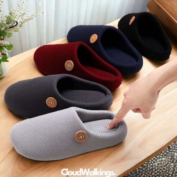 Cotton Slippers for Couples - Warm, Soft, Non-slip, and Cozy Indoor Shoes
