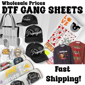 Custom DTF Gang Transfer Rolls - Multiple Sizes - Upload Ready to Print Gang Sheet