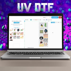 Benutzerdefinierte UV DTF-Transfers - verschiedene Größen - Gang Sheet für nahtlosen Druck