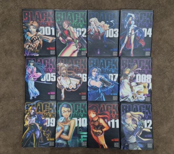 Black Lagoon Manga Volume 1-12 Complete Set English Version