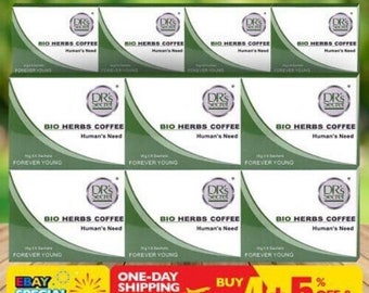 10 boîtes de café bio aux herbes de Drs Secret (hommes) 15 g x 6 sachets Bio Herbz Coffee Express Shipping