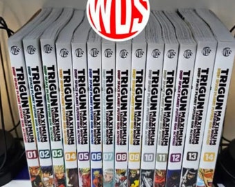 トライガン トライガンマキシマム　全巻　英語版 Complete Set 16 Trigun Maximum Manga 1-14 + 2 English VG Cnd