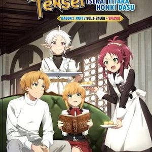 DVD Anime Mushoku Tensei Isekai Season 2 (Part 2) (1-24 End) + Special English Dubbed, All Region