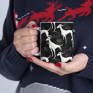 Tazza levriero, tazza in ceramica, 11 once