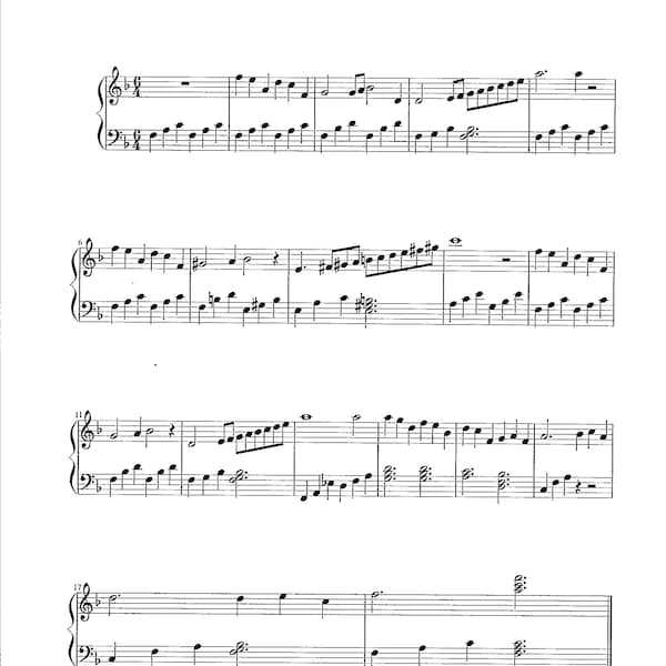 Le Cygne/The Swan from The Carnival of the Animals - Digital Easy Piano Solo by Camille Saint-Saens