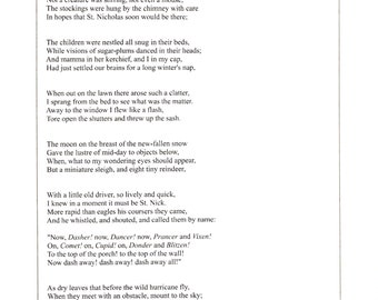 Twas the Night Before Christmas - Digital Poem/Story by Clement Clarke Moore
