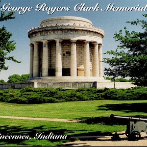 Carte postale - George Rogers Clark Memorial Vincennes Indiana Guerre révolutionnaire Wabash River