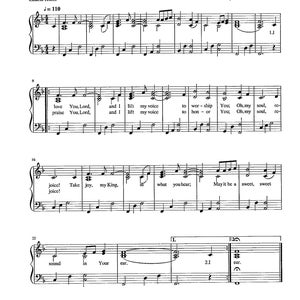 Kocham Cię Panie - Cyfrowy Hymn Melodyjny na Głos Organowy Fortepian - Tonacja F