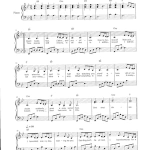 May include: A sheet music score for the song "A Thousand Years" by Christina Perri. The sheet music is arranged for piano and includes the lyrics for the song.