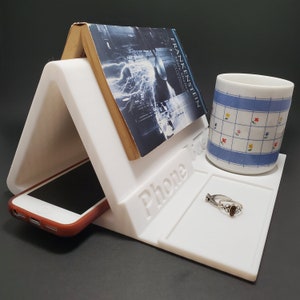 3D Printed Book Rest, Book Stand, Coaster, Tray, Phone Holder, Perfect for Nightstand