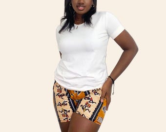 African print women&#39;s shorts - Lightweight wax shorts - African fabric shorts - African panties - Women&#39;s summer ethnic shorts