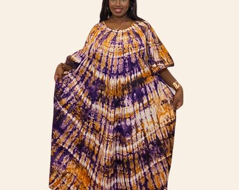 African handmade dress, batik, boubou, indigo, makeba