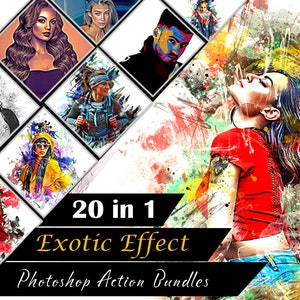 Exotic Effect Photoshop Action Bundles 20 in 1