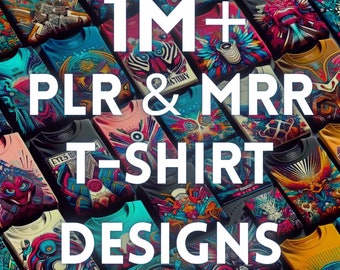 1 miljoen megapack T-shirtontwerpen | Digitale megabundel | PLR- en MRR-rechten