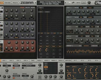 Zebra 2 (U-he) presetspakket: meer dan 60.000+ presets