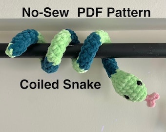 Crochet Snake Pattern: No-Sew Plushie (PDF Pattern)