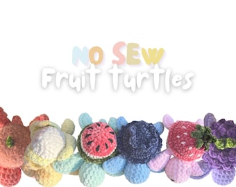 Crochet Fruit Turtle Pattern: No Sew Amigurumi (PDF Download)