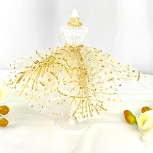 Personalized tutu mannequin Princess theme party favor for girl birthday party gold ballerina centerpiece room decor birthday gift for her