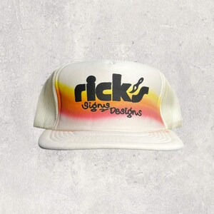 Rick&#39;s Signs Design Vintage Trucker Snapback Hat