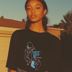 Dance Queen Tee Shirt, West Hollywood, Expressive Unisex Cotton Top, Pink Pony Club, Music Lover Apparel