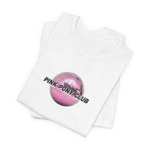 Pink Pony Club Fun Music Tees, Unisex Music Lover T-Shirt, Everyday Wear Tee, Cute Artist Fan Top image 6