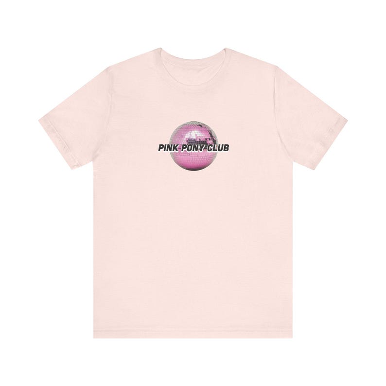 Pink Pony Club Fun Music Tees, Unisex Music Lover T-Shirt, Everyday Wear Tee, Cute Artist Fan Top Soft Pink