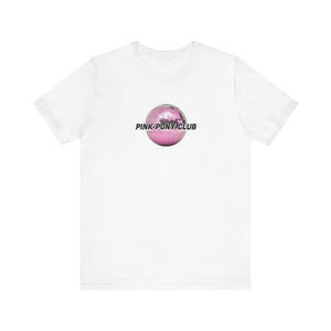 Pink Pony Club Fun Music Tees, Unisex Music Lover T-Shirt, Everyday Wear Tee, Cute Artist Fan Top White